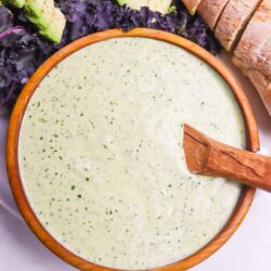 Creamy cucumber dill salad dressing with fresh herbs and a smooth texture. Perfect for salads and dipping.