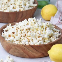 Lemon Popcorn Recipe (with Pepper!) | Baked Bree