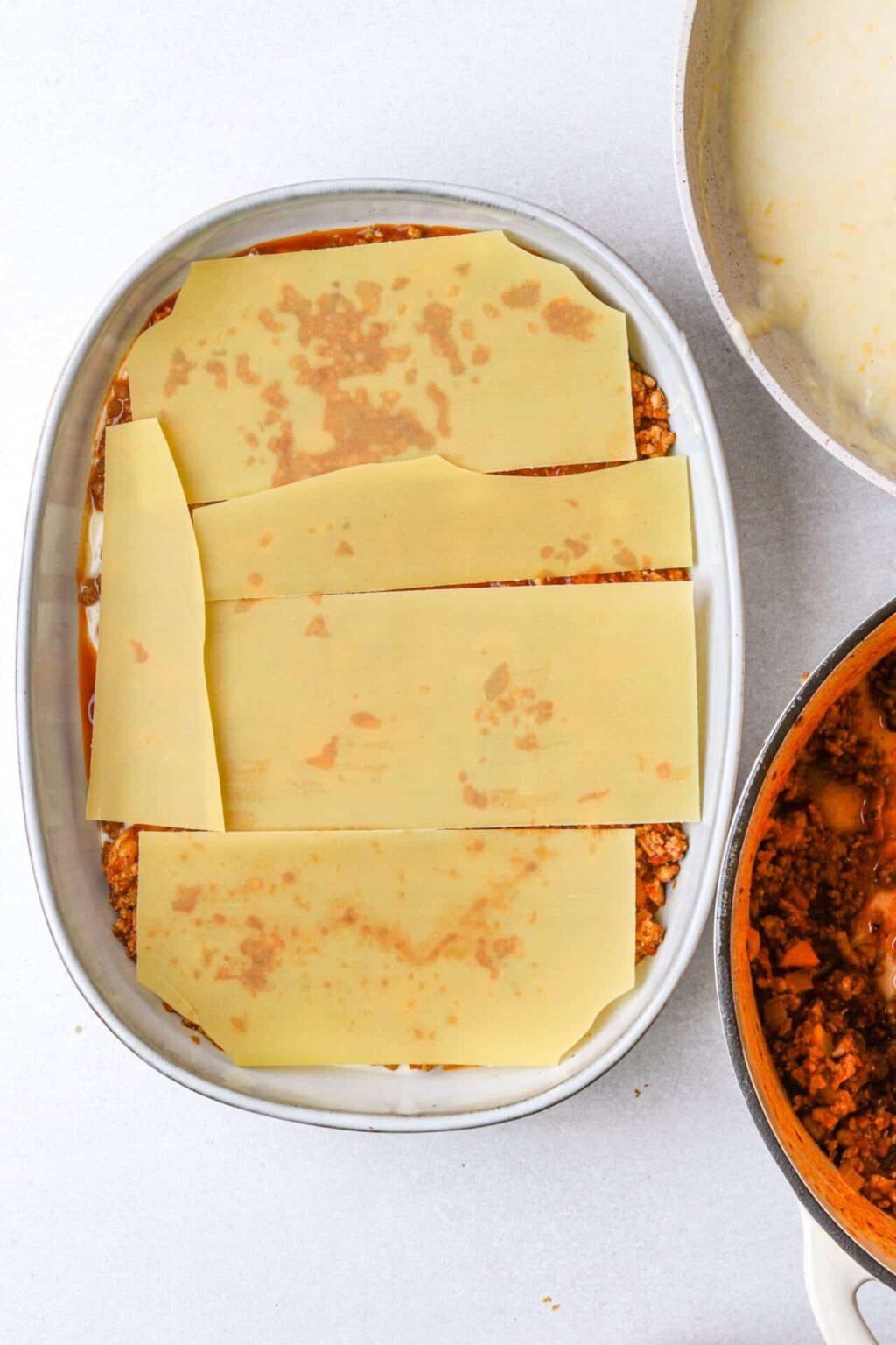 Three cheese lasagna baked bree