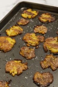 Crispy Smashed Red Potatoes | Baked Bree