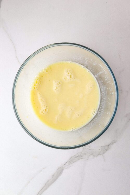 Extra creamy beaten eggs for baking and cooking recipes.