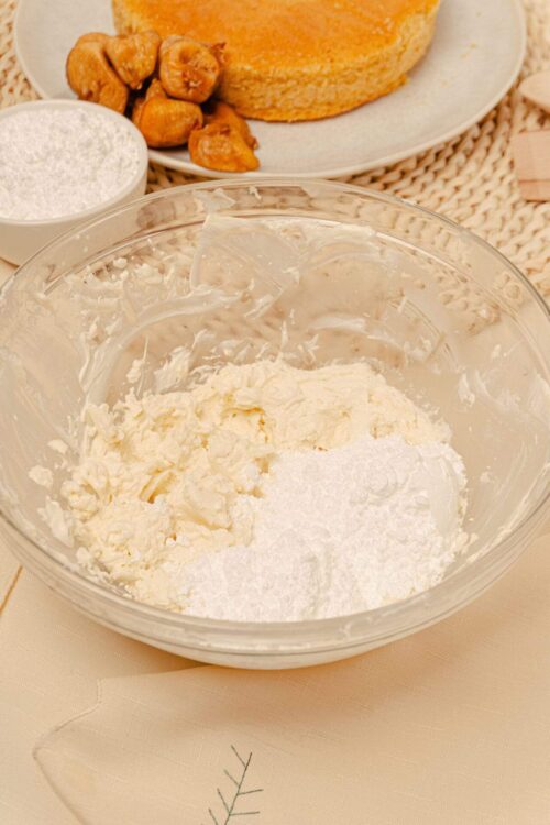 Cream cheese mixture for baking.