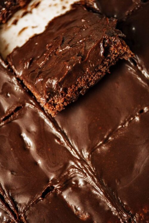 Decadent chocolate brownies with rich, glossy frosting from Baked Bree recipe collection. Perfect for chocolate lovers.