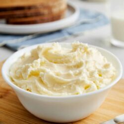 Creamy homemade mashed potatoes topped with butter. Perfect comfort food for any dinner.