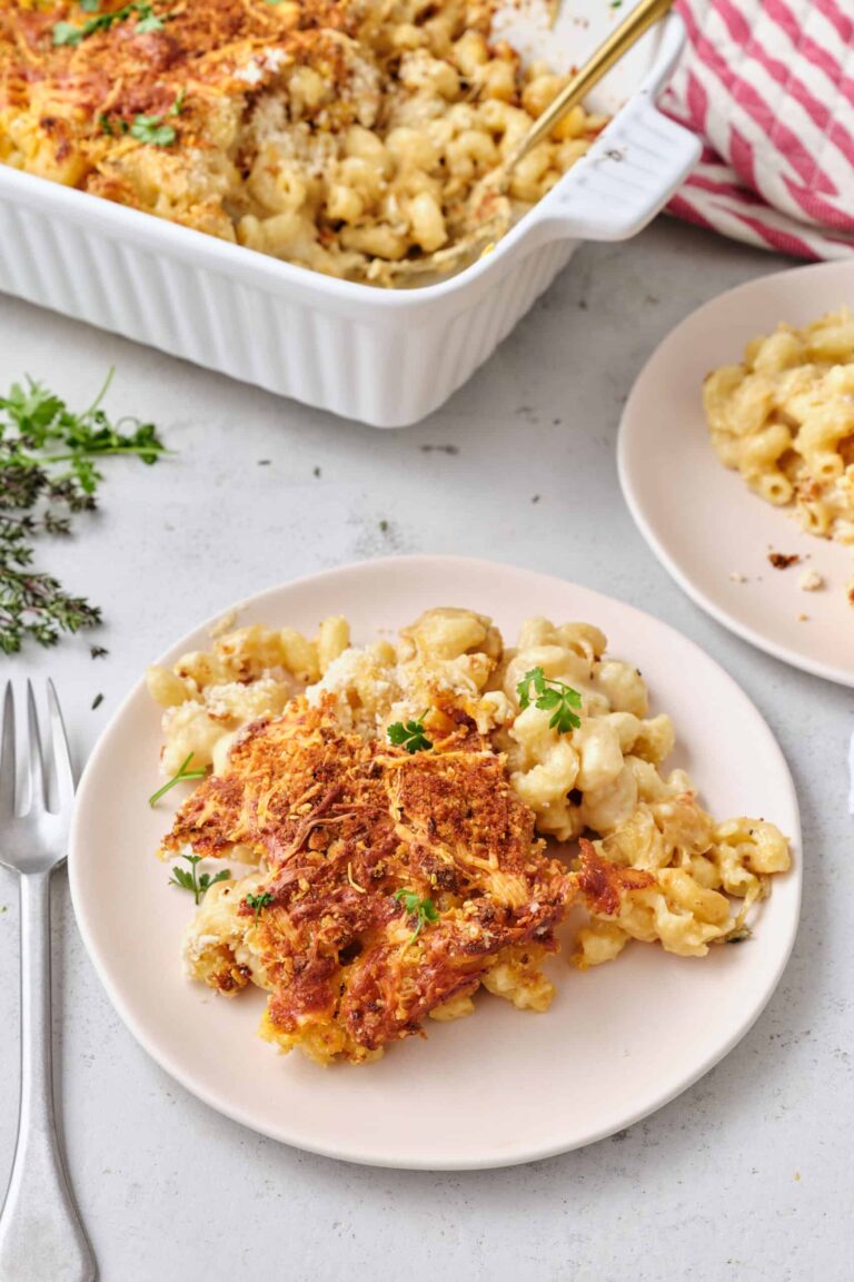 French Onion Mac And Cheese Baked Bree