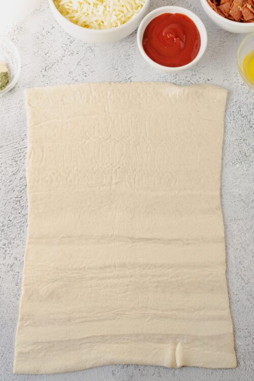 Baked puff pastry sheet ready for filling.