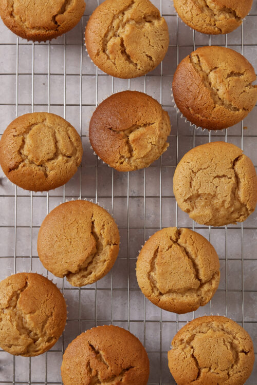 Butterscotch cookies on cooling rack.