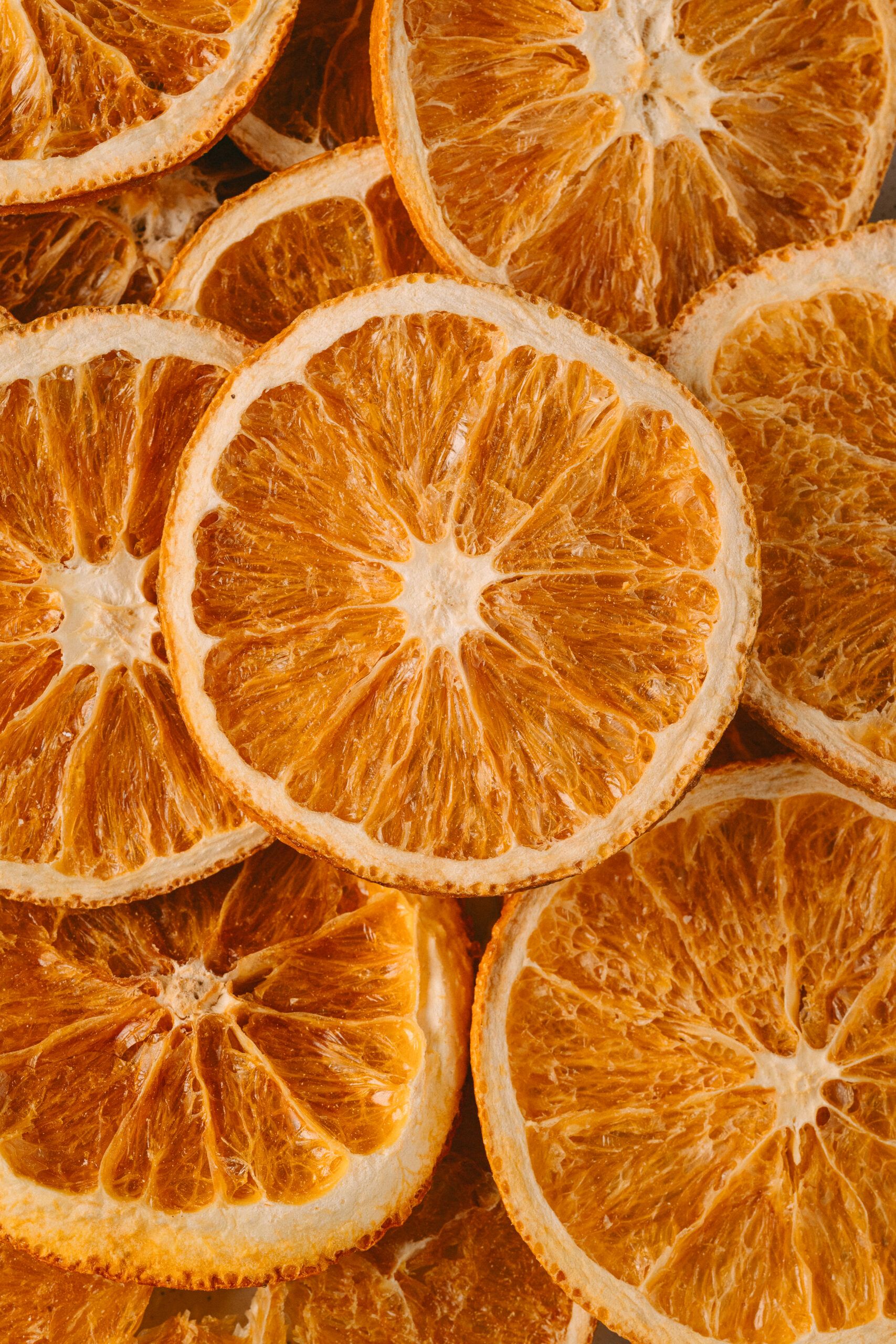 Dry Orange Slices shot close-up shot