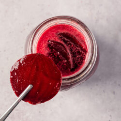 Pickled Beets close-up shot from above