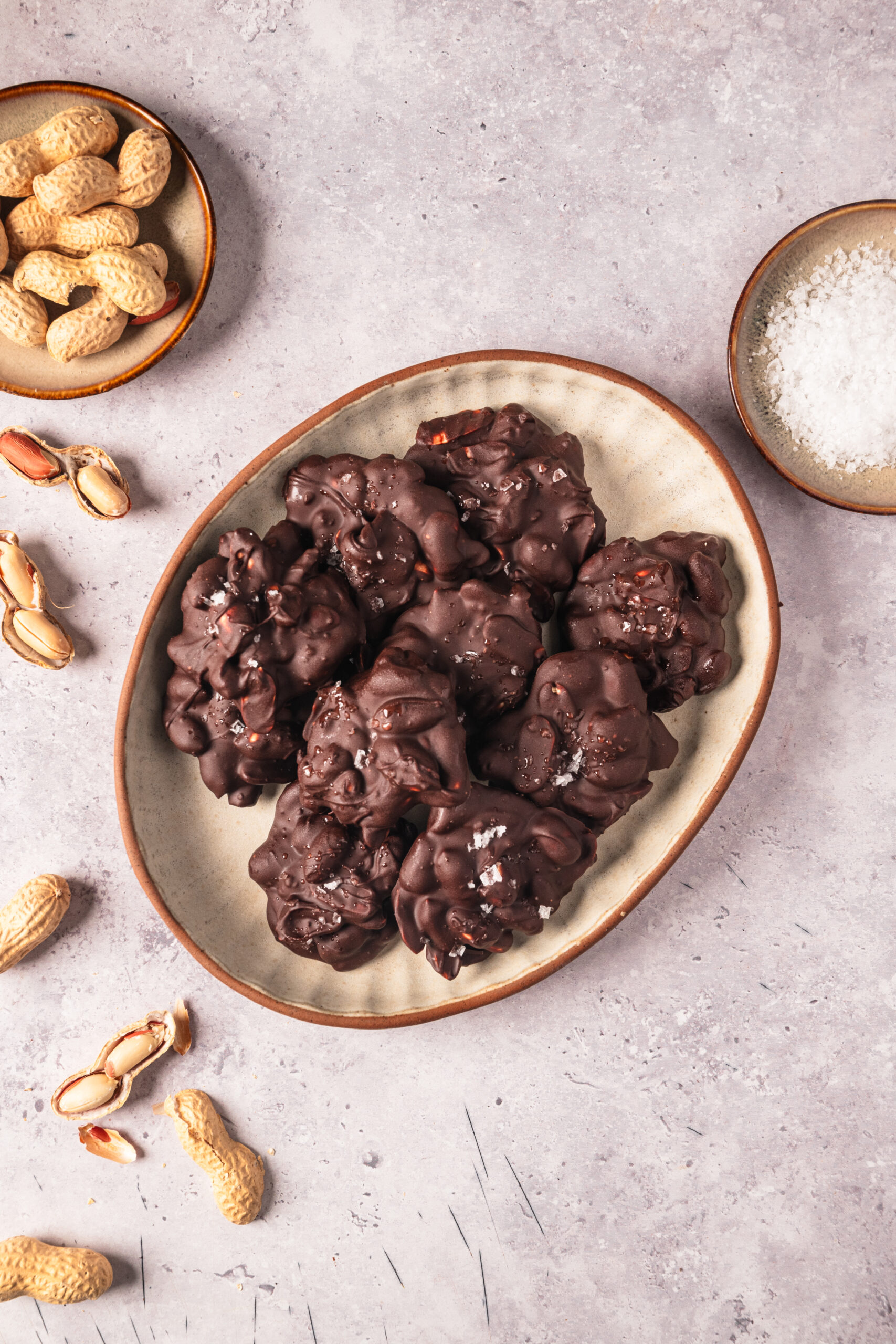 Chocolate Peanut Clusters - bakedbree