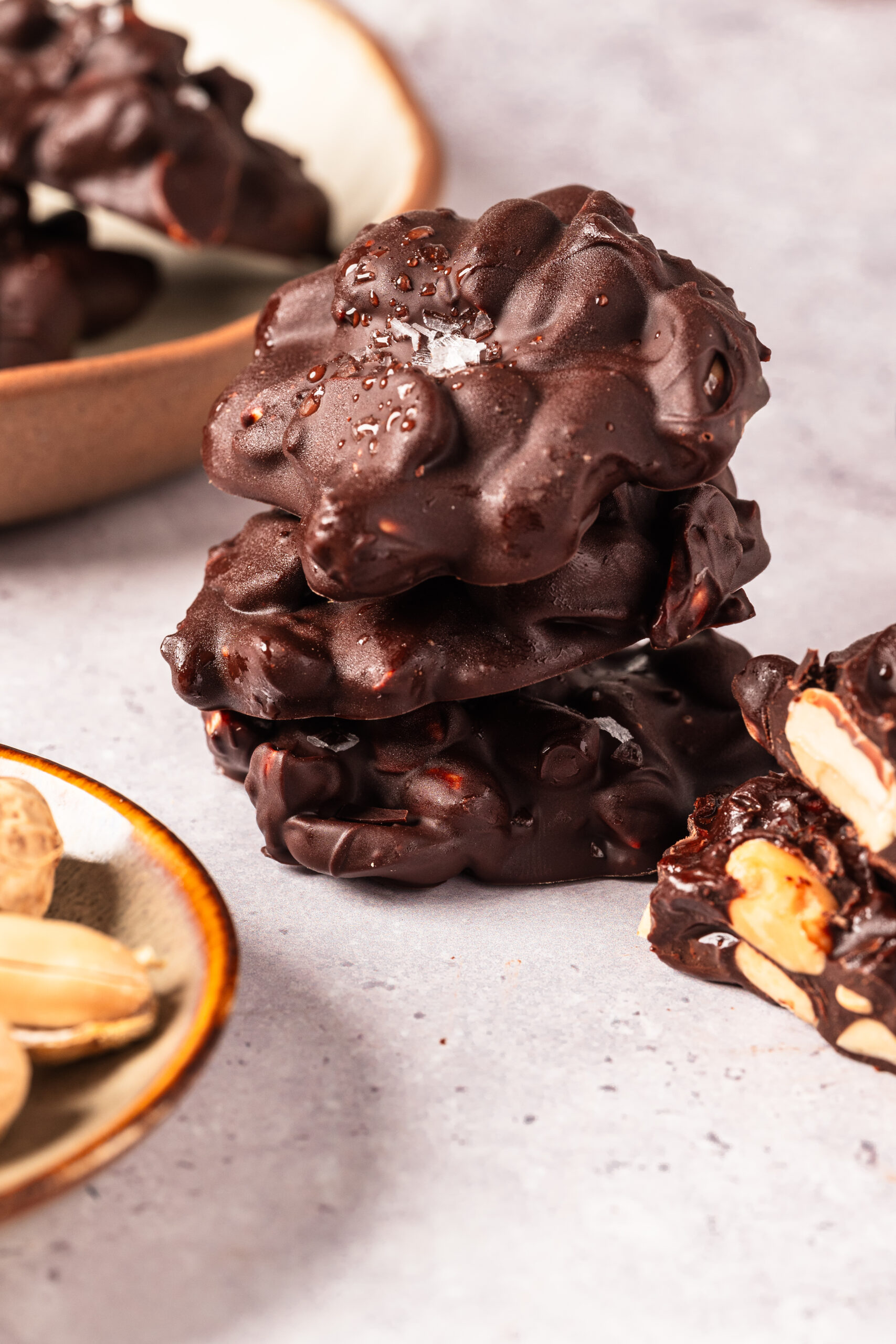 Chocolate Peanut Clusters - bakedbree