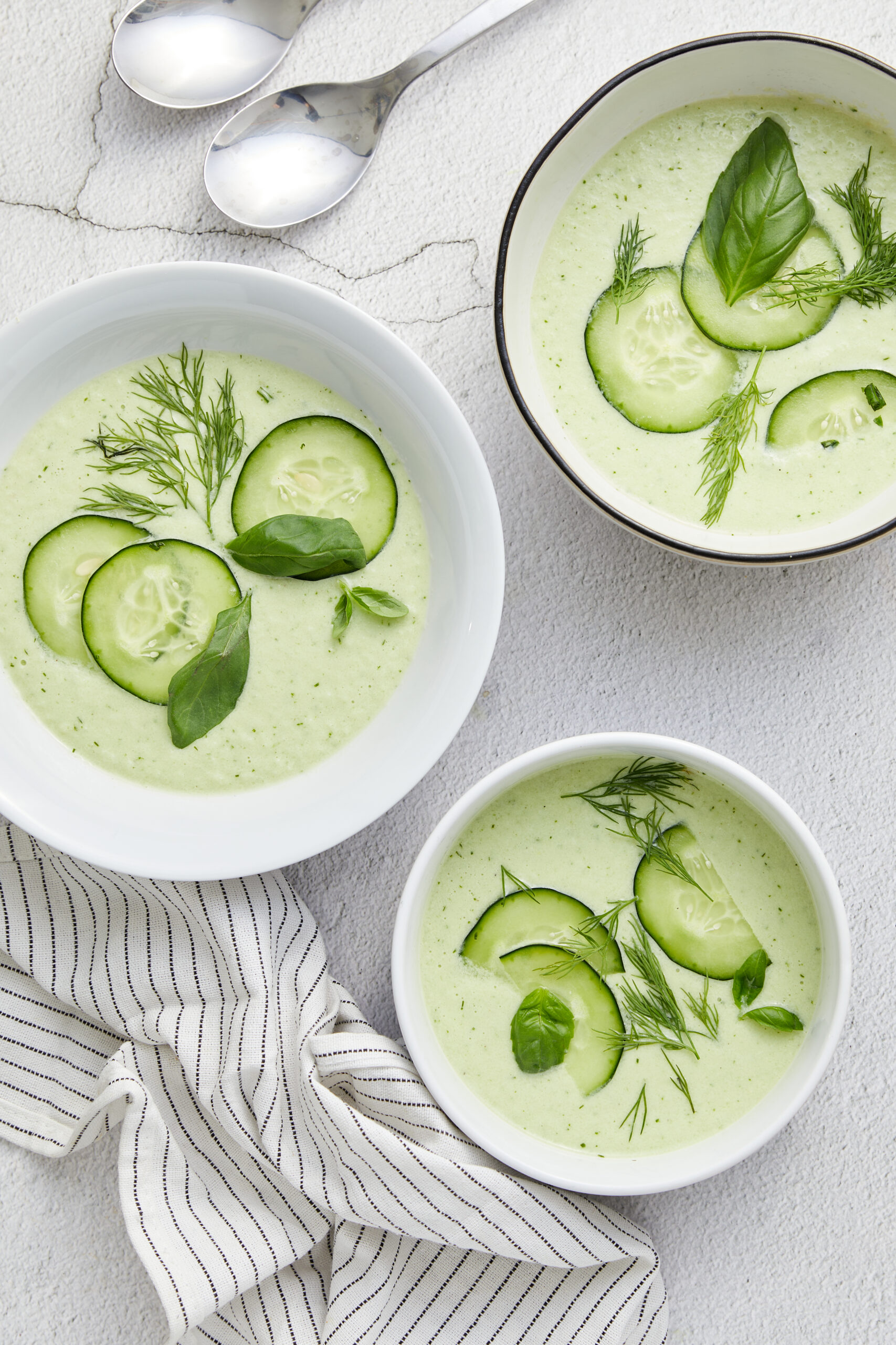 Cold Cucumber Soup - bakedbree