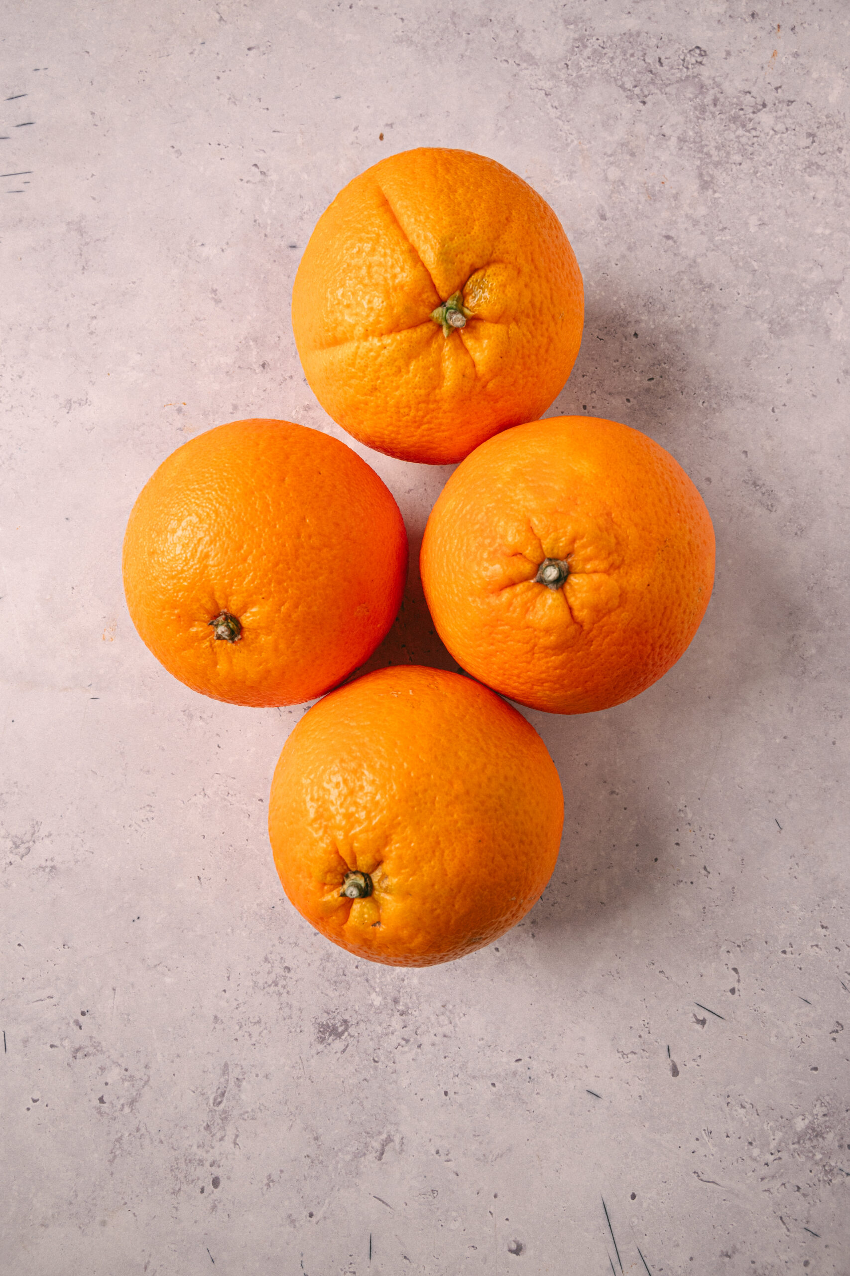 Dry Orange Slices ingredients shot from above