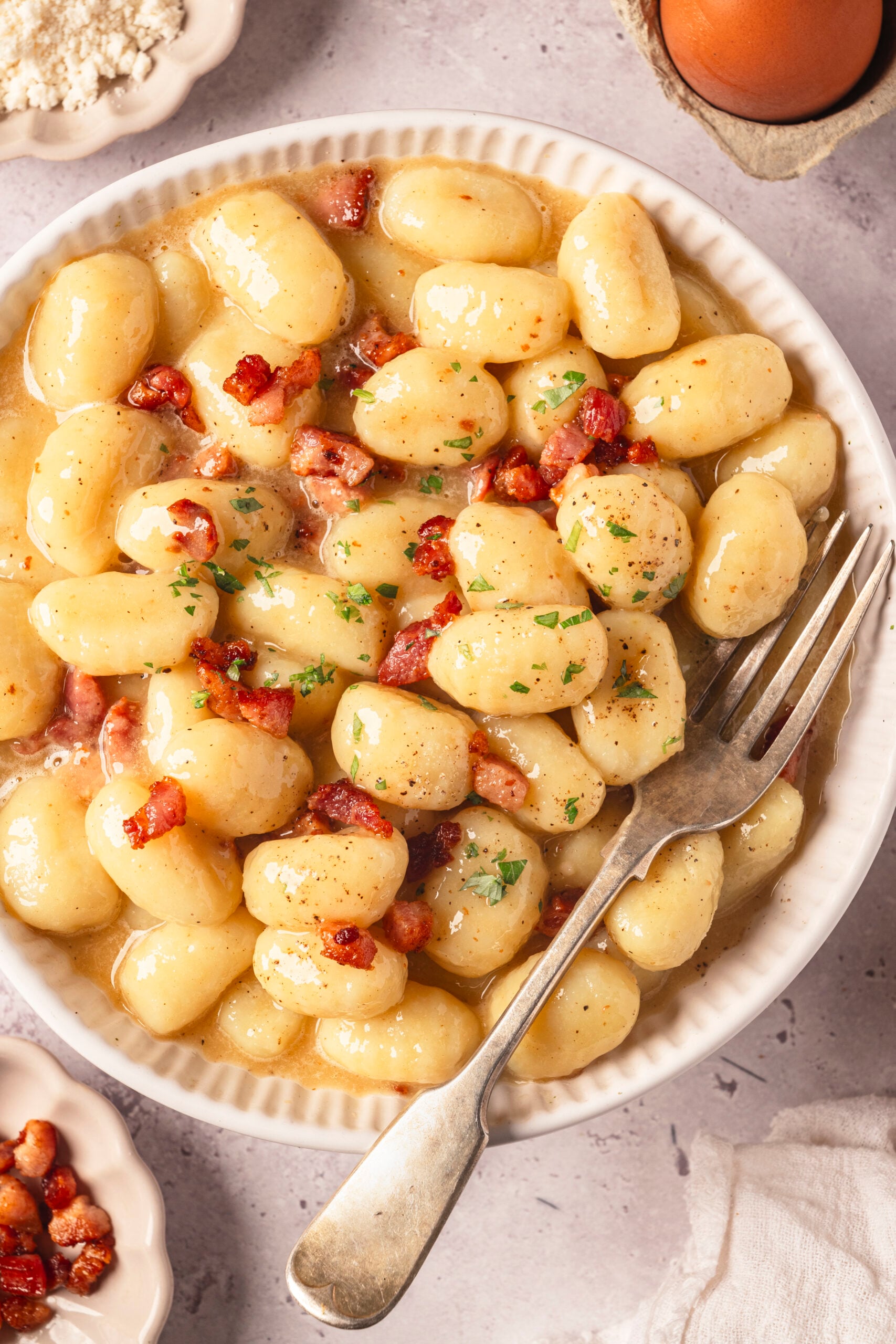 Gnocchi Carbonara - bakedbree