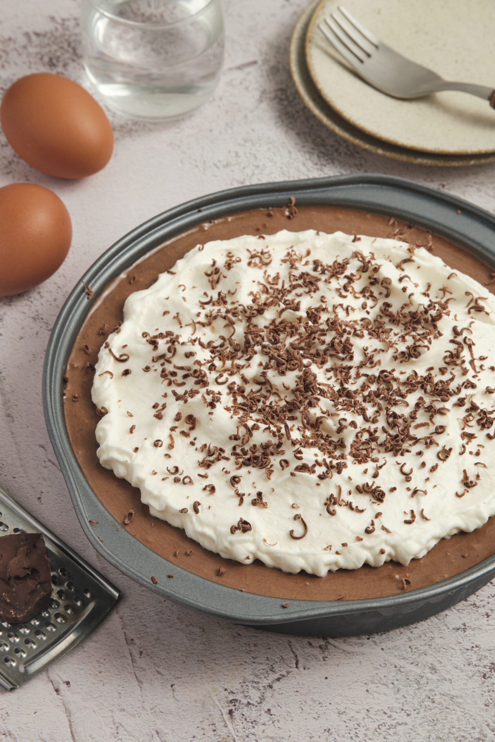 French Silk Pie diagonal shot