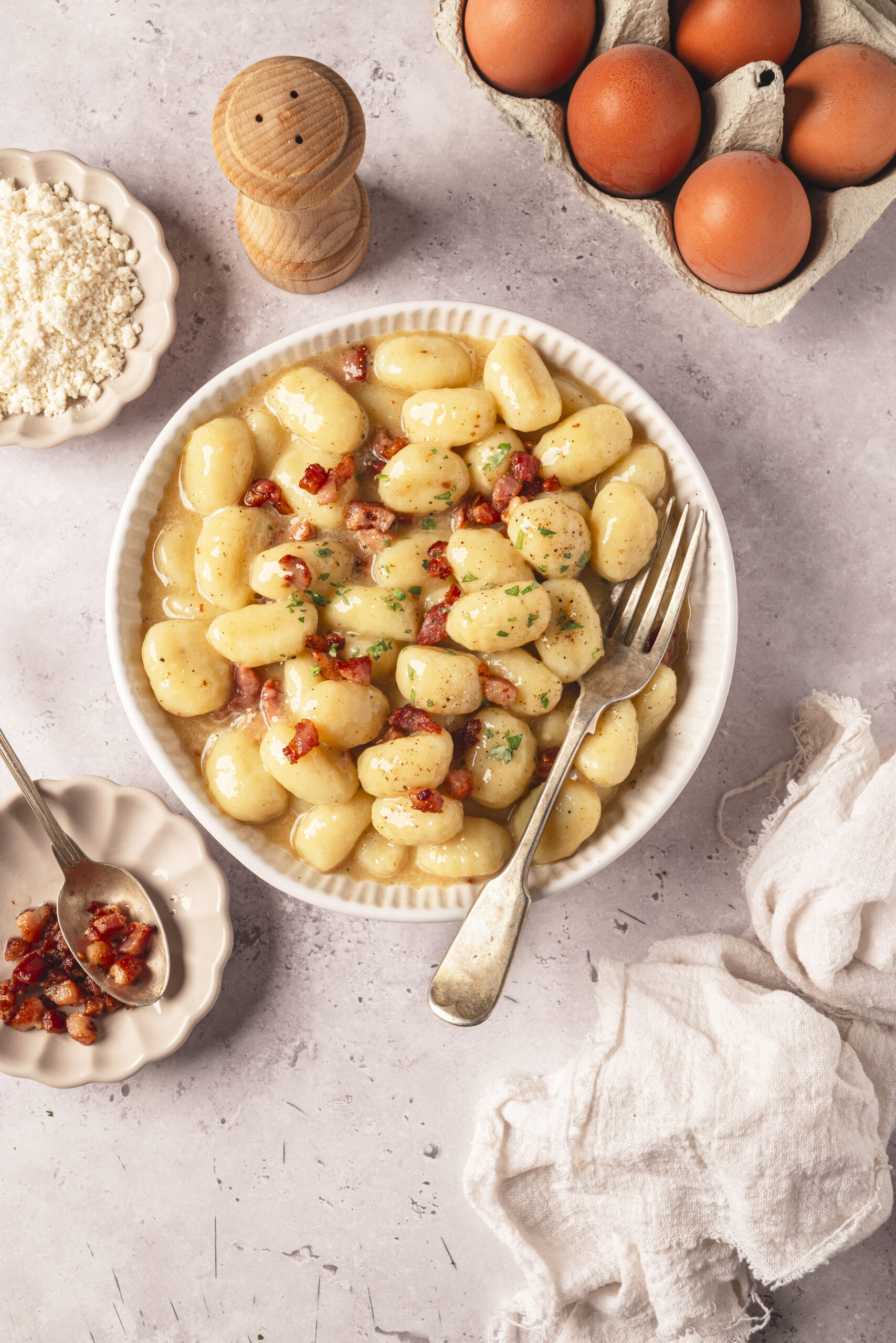 Gnocchi Carbonara - bakedbree