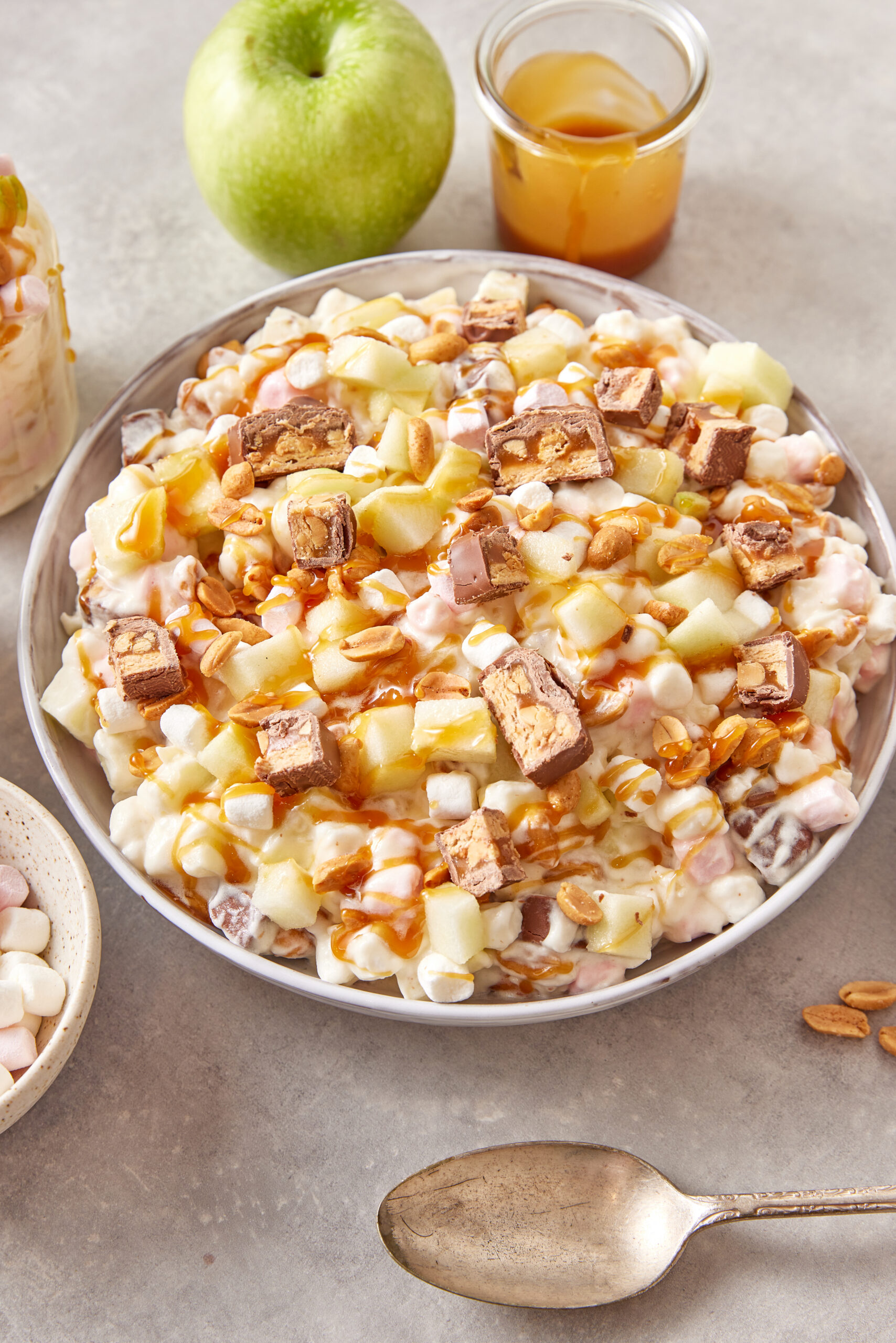 Taffy Apple Salad Recipe in a bowl shot from above